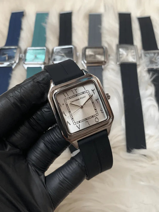 Universe Point Arabic Dail B/S/W Strap watch
